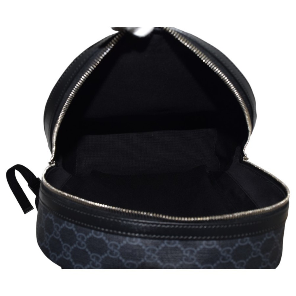 Gucci Backpack Gg Supreme Interlocking Leather Bl… - image 8